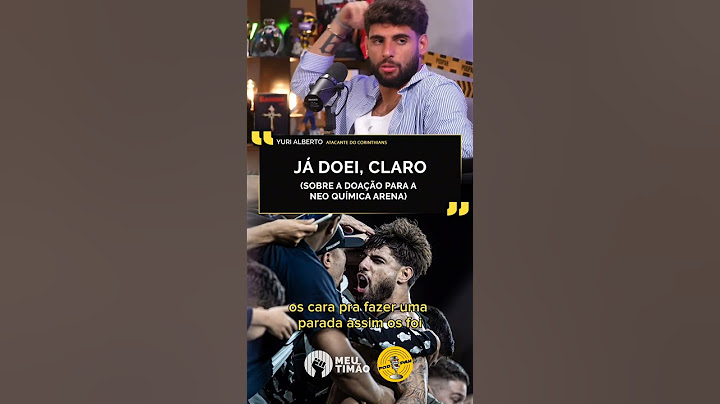 Yuri Alberto diz que já doou para a campanha de quitação da Neo Química Arena.