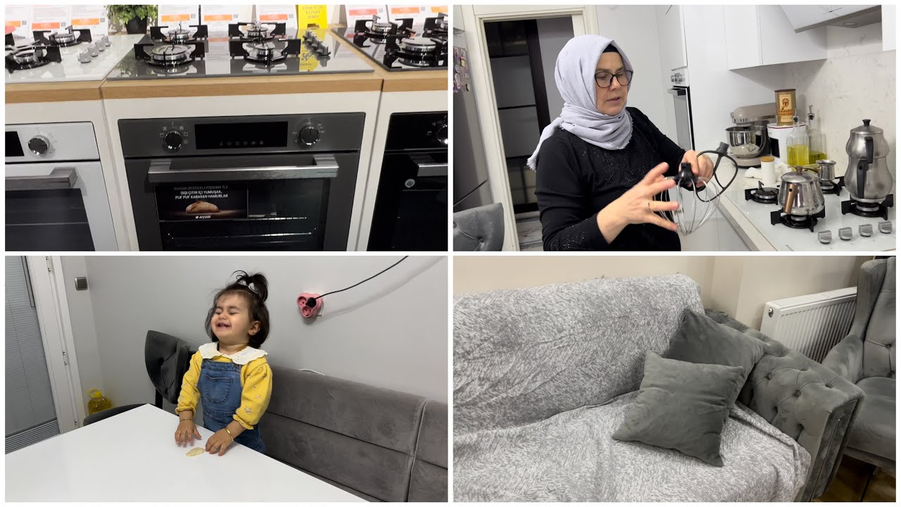 YENİ EVİMİZ İÇİN ANKASTRE SET ALDIK | ANNEMDE MİSAFİR HAZIRLIĞI | YENİ KOLTUK ÖRTÜLERİM