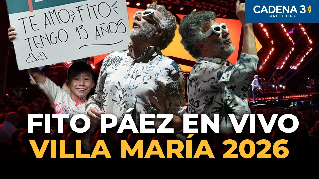 Fito Páez: El show completo en el Festival de Peñas de Villa María 2026 | Cadena 3 Argentina