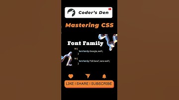 Generic Font Family | Font Family | CSS Properties | Master CSS Part16 #coding #cssanimation #css