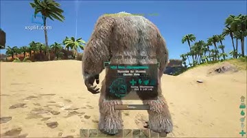 ARK Survival Evolved how to tame Gigantopithecus apes. A Non-violent tame.  Recommend using kibble!