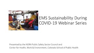 NORA Public Safety Council - EMS Sustainability Webinar 4.16.20