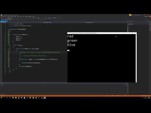 C# foreach on enum names How do I enumerate an enum names