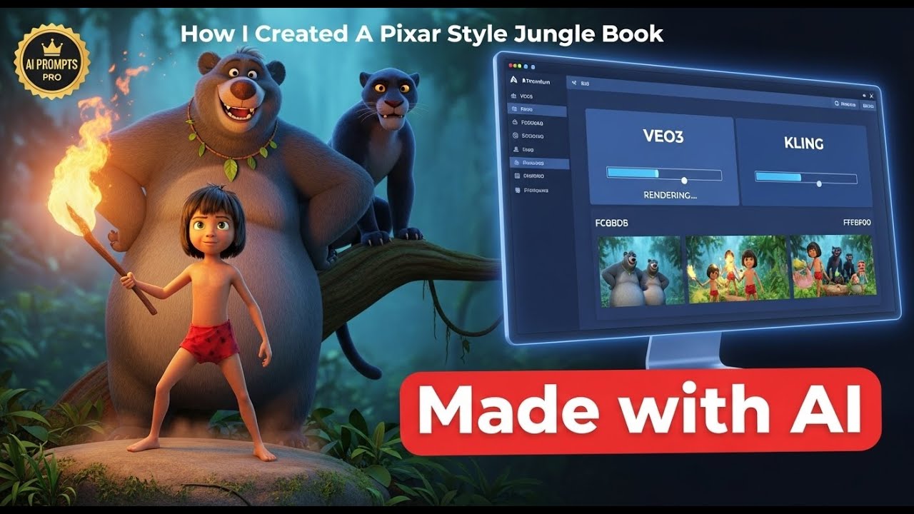 I Recreated The Jungle Book Pixar Style in 24 Hours Using AI (Results Shocked Me)