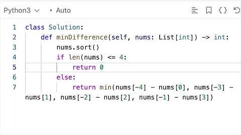 1509. Minimum Difference Between Largest and Smallest Value in Three Moves