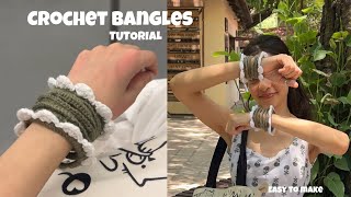 How to make viral Crochet Bangles | Beginner friendly Crochet Project | Pinteresty Inspired 