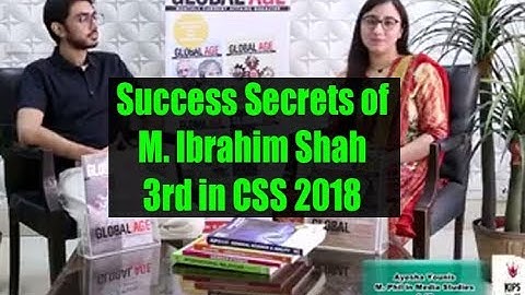 3rd in CSS 2018 Muhammad Ibrahim Shah Shares His Success Story