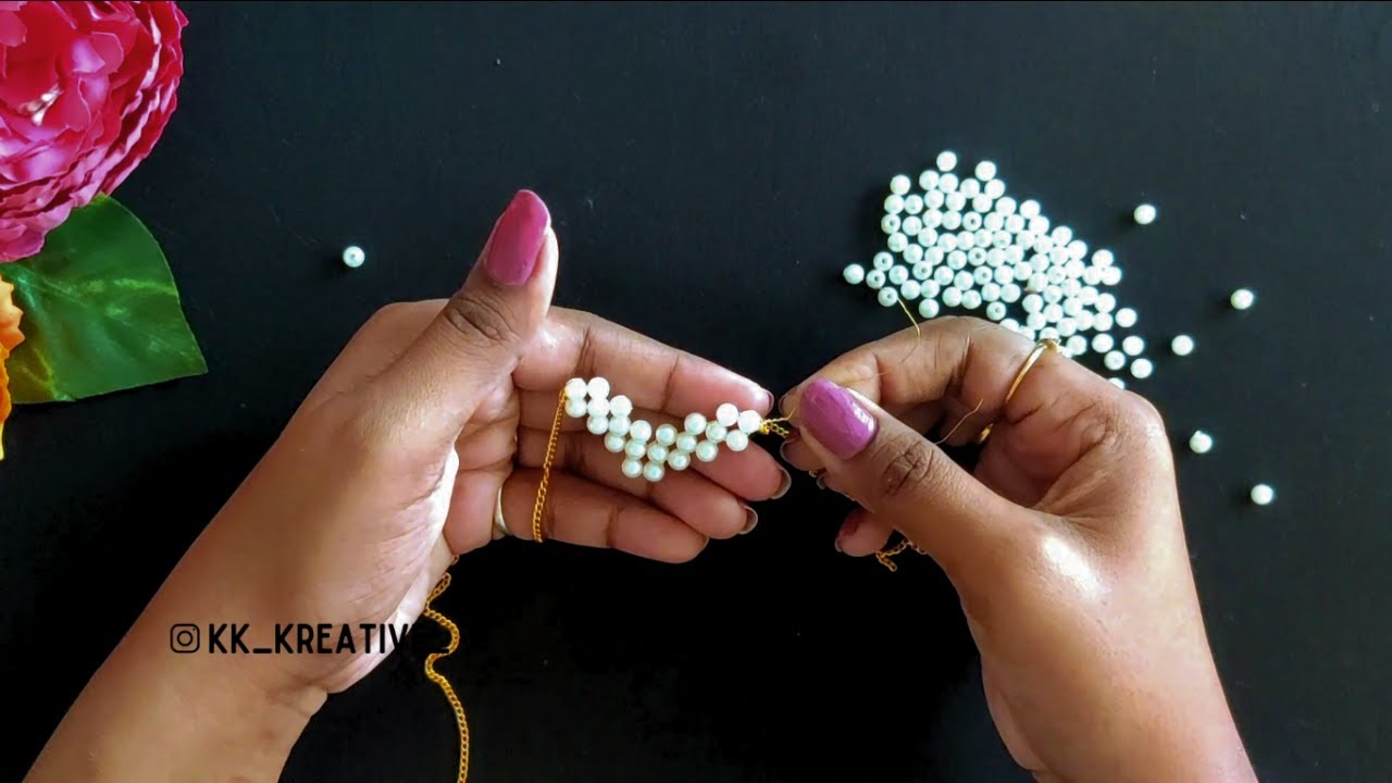 😉Pearl Necklace Making at Home 😍Diy Pearl Pendant Necklace DIY