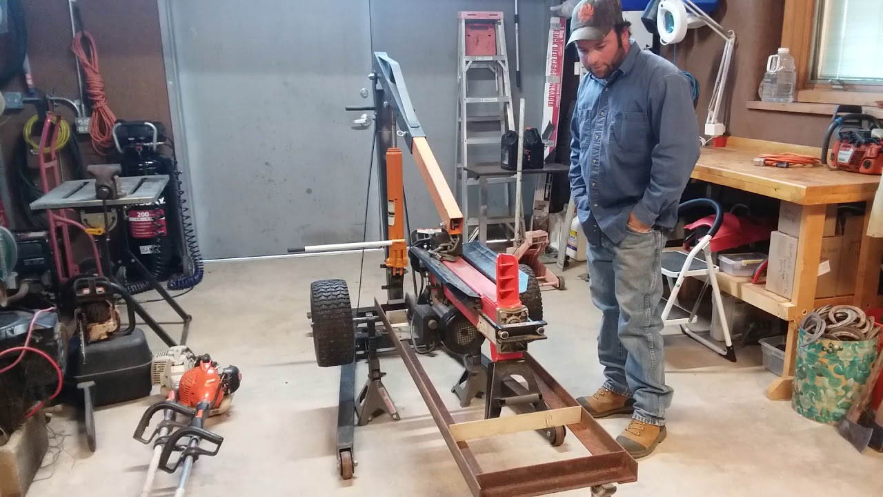 making the Harbor Freight 5ton log splitter more mobile YouTube