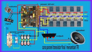 cara menambah Transistor final pada power amplifier / cara merakit Transistor final