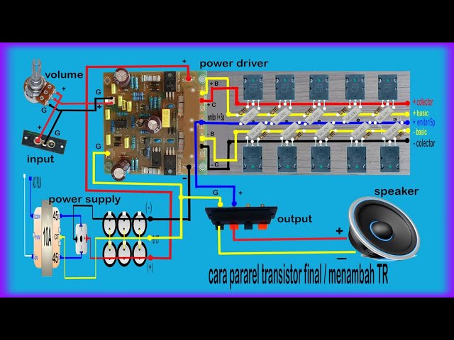 cara menambah Transistor final pada power amplifier / cara merakit Transistor final class=