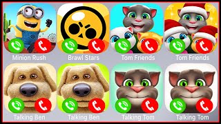 FAKE CALL Minios Rush,Brawl Stars,My Talking Tom Friends,Talking Ben the Dog,Talking Tom Cat screenshot 3