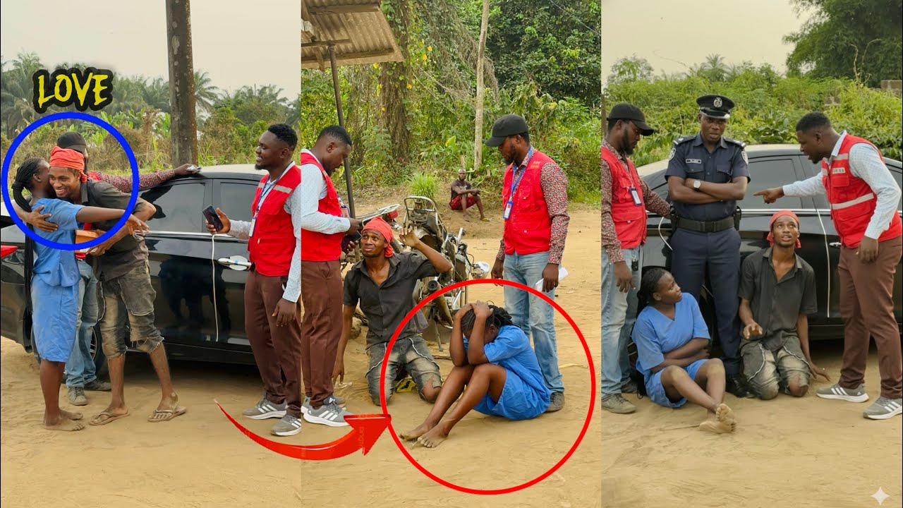 Millionaire Girlfriend pretends to be arrested by EFCC to propose to her boyfriend but got shocked 