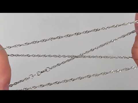 Срібний ланцюжок ТС5300132 ширина 1.5 мм довжина 40, видео 1