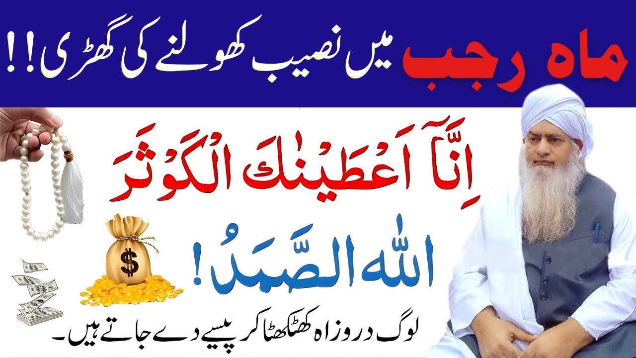 Rajab Ka Wazifa Jo Qismat Badal De! Inna A‘taynaka Al-Kawthar, Allah-us-Samad – Peer Zulfiqar Ahmad