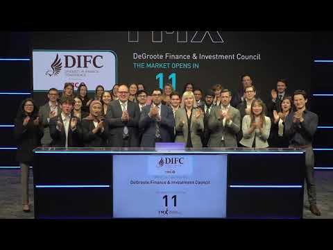 Le DeGroote Finance and Investment Council ouvre les marchés Mercredi 31 janvier 2024