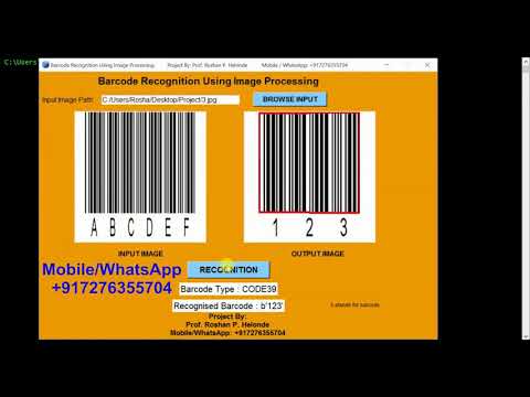 Python Code for Barcode Recognition Full Project Source Code