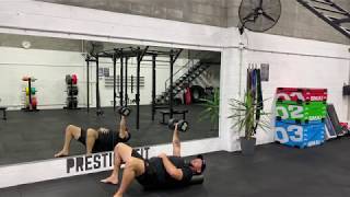 Dumbbell Single Arm Roller Press demonstration
