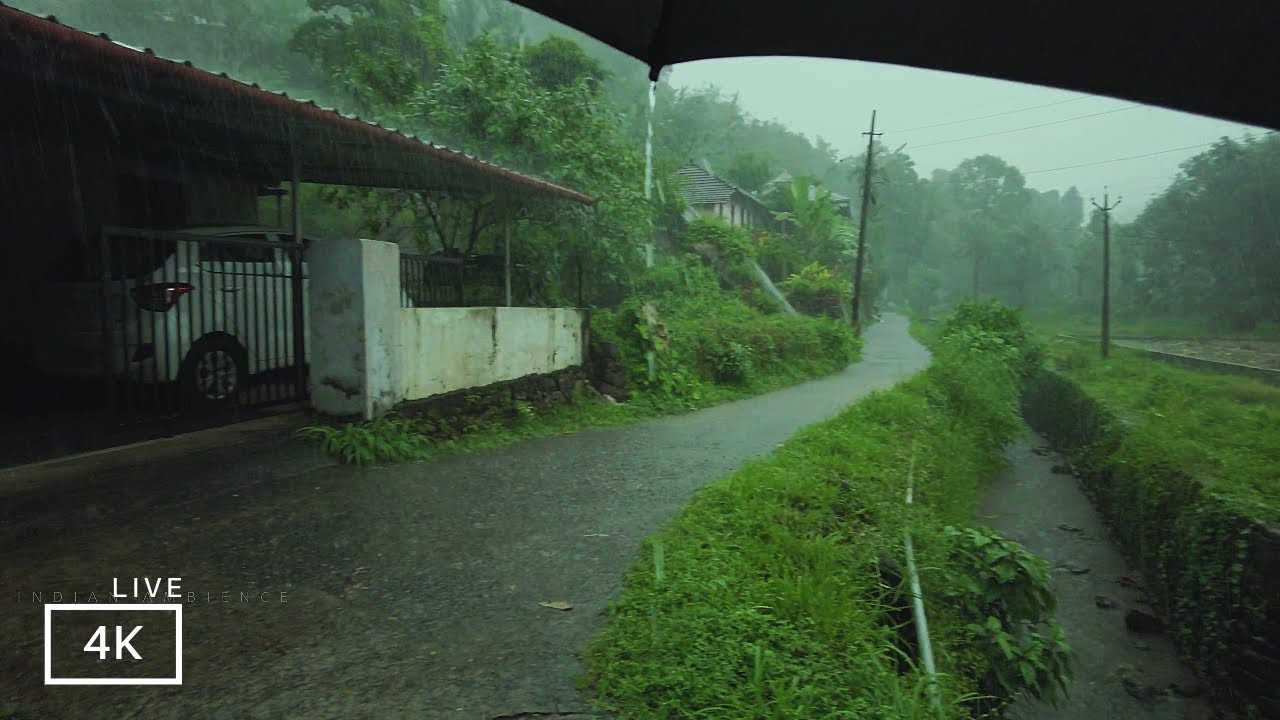 Rainy Day Walking Tour in a Village| ASMR Rain Walks Compilation for Meditation  and Instant Sleep