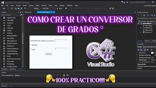🌀Como Crear una tabla de Conversión de GRADOS ASP.NET C# Visual studio 2022🌀