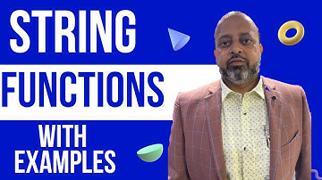 COMPUTER APPLICATIONS - STRING FUNCTIONS WITH EXAMPLES | ICSE - CLASS X | MD AZAM ANSARI