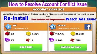 How to Resolve Account Conflict Issue and Reinstall-Dragon Mania Legends | Watch Ads Issue | DML screenshot 3