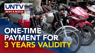 LTO to implement one-time payment equivalent to 3 years registration for new motorcycles on May 15