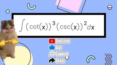 integral of cot^3 x csc^2 xdx