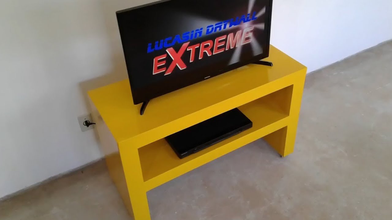 HOW TO MAKE A DIY CREATORS DRYWALL TV STAND - YouTube