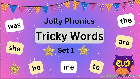 ⭐️Jolly Phonics Tricky Words | Set 1 Phase 1 | High Frequency Words | Learn to Read Sight Words