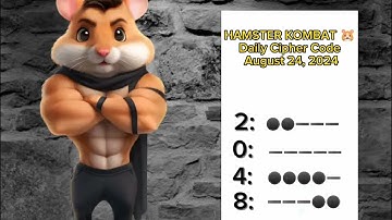 HAMSTER KOMBAT 🐹 || Daily Cipher Code August 24, 2024