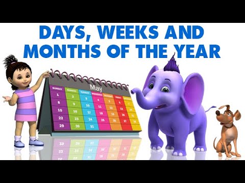 Days, Weeks and Months of the Year (4K) - Appu the Yogic Elephant