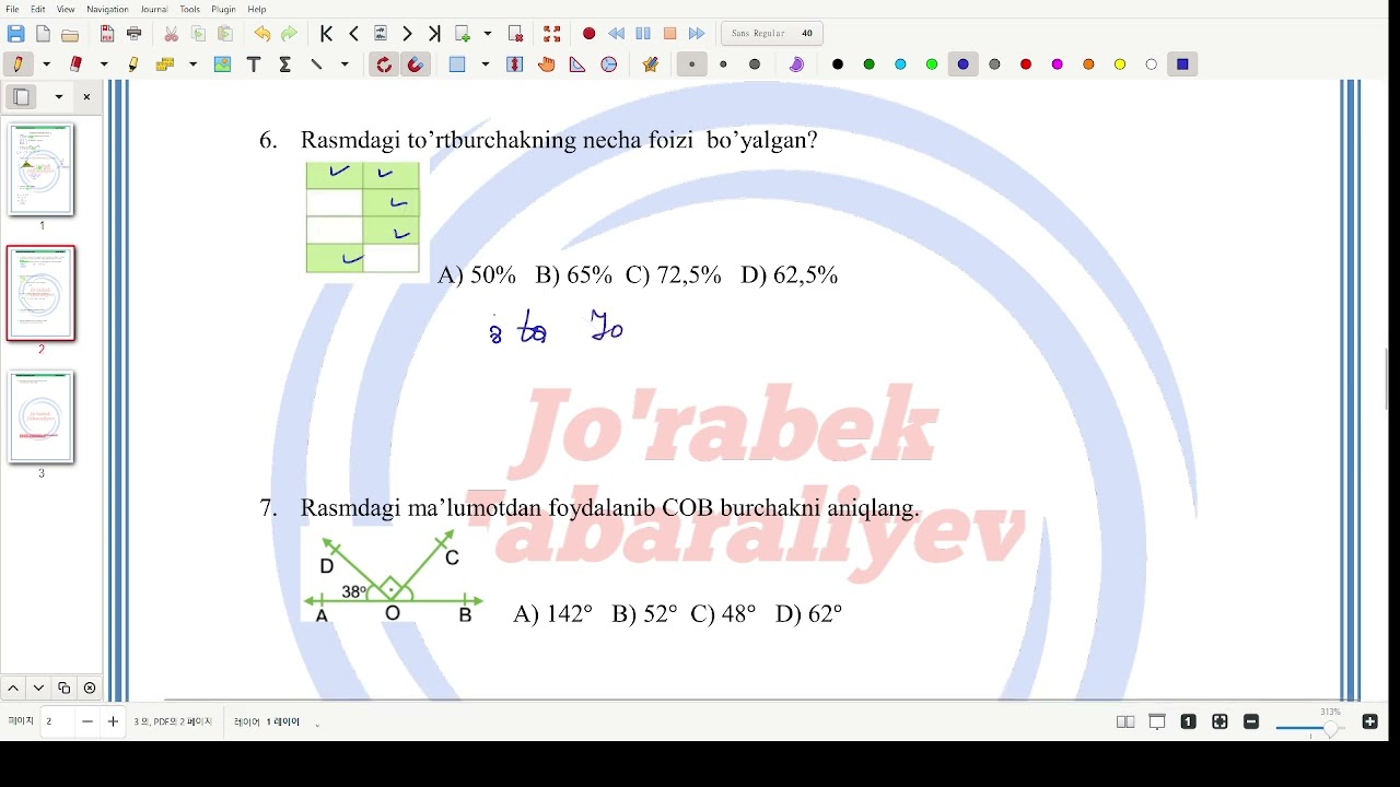 Majburiy matematika 23-test tahlili