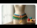 Navratri series last (part-8) A crochet belt to roll for garba...... Free tutorial