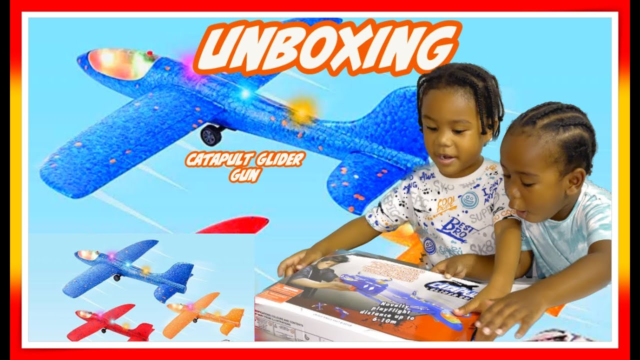 A Catapult Glider Gun! Toy Review Great Fun for the Little Ones!! 