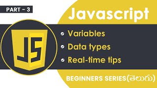 JavaScript Telugu Tutorial: data types, strings, int, json javascript codingintelugu beginners