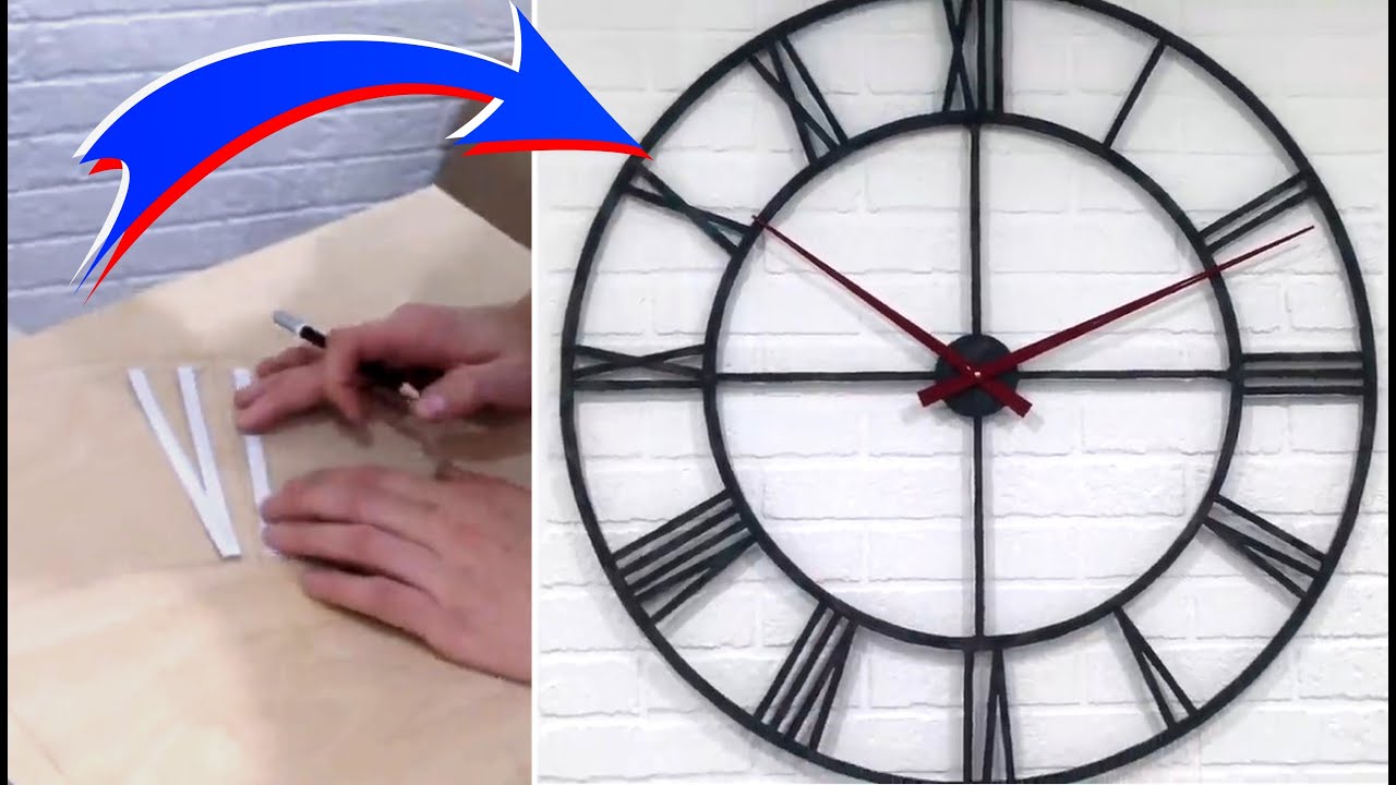 Comment FABRIQUER une Grande HORLOGE MURALE en Bois avec du