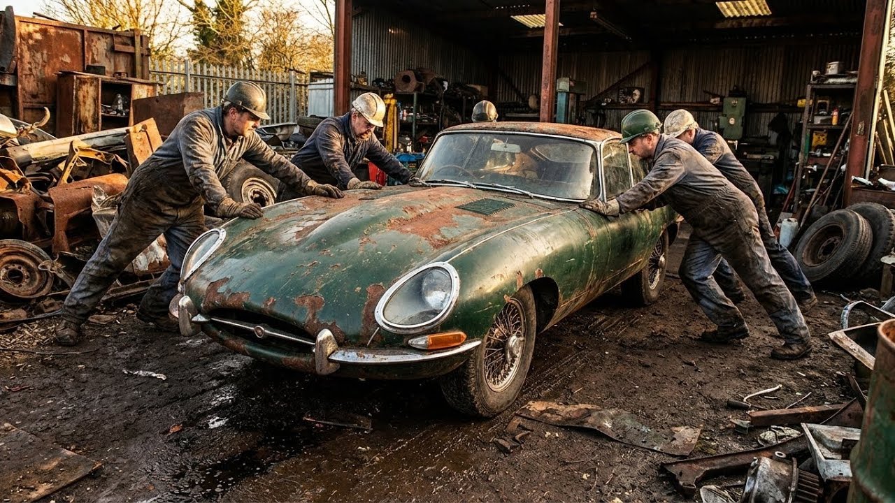 Asmr Car  Restoration of a British Racing Green Jaguar E-Type    from Total Disrepair to Looking New