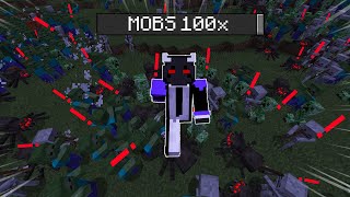 Beating Minecraft with 100x the Spawnrates