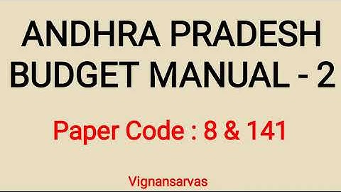 Budget Manual Part - 2 /vignansarvas / Departmental Tests / DARLANKA SIVARAMU