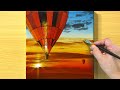 Air Balloons At Sunset / Acrylic Painting / STEP by STEP #257