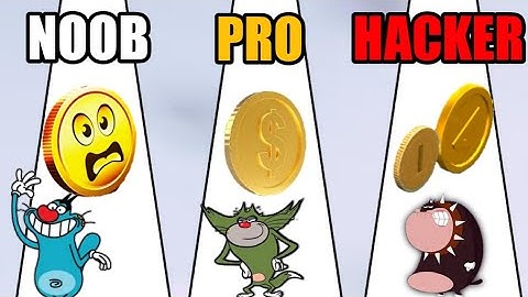 NOOB vs PRO vs HACKER in Coin Rush Game | With Oggy, Jack, Bob | GAME star PKS YT
