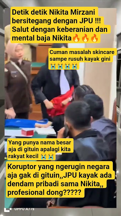 JPU Bertindak Kasar Terhadap Terdakwa Nikita Mirzani#shortvideo#artist#viralvideo#nikitamirzani