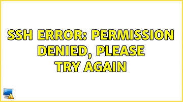 Ubuntu: SSH error: Permission denied, please try again