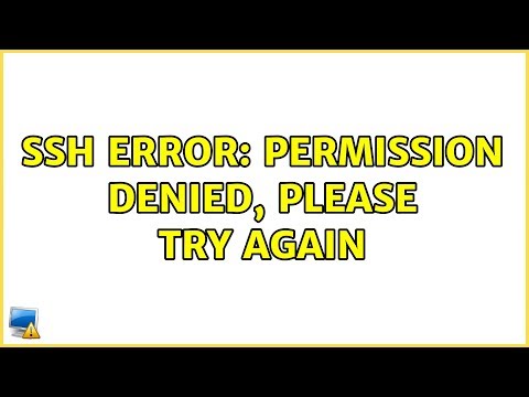 Ubuntu: SSH error: Permission denied, please try again