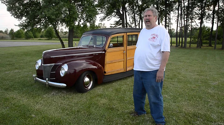 Larry Hehl and his 1940 Ford Woody wagon.