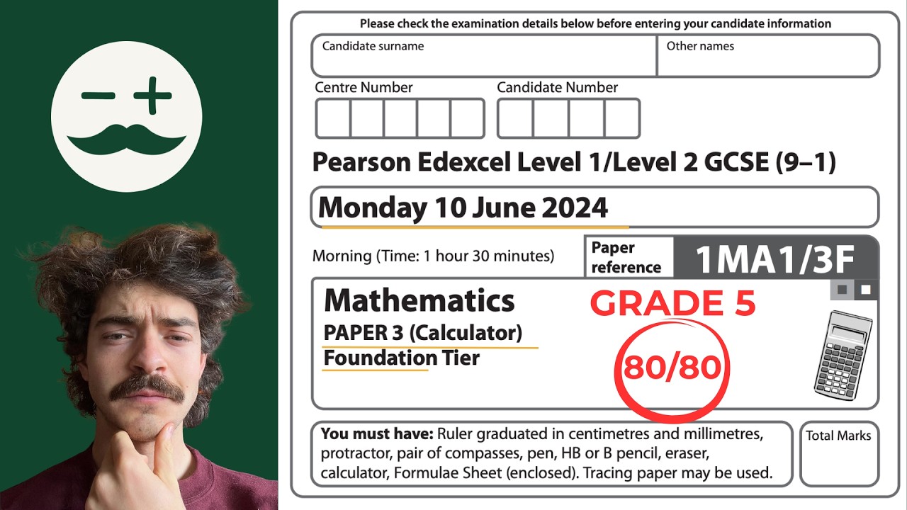 GCSE Math Foundation Edexcel Paper 3 2024 Walkthrough