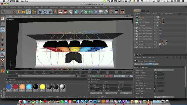 Cinema 4d Key Framing - Camera Movement and Objects- Tutorial
