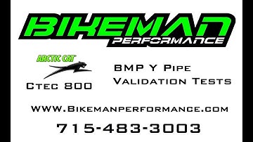 Arctic Cat 2018 CTEC Y Pipe Validation testing at Bikeman