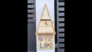 A-Frame House Wooden Mailbox By Handeeman